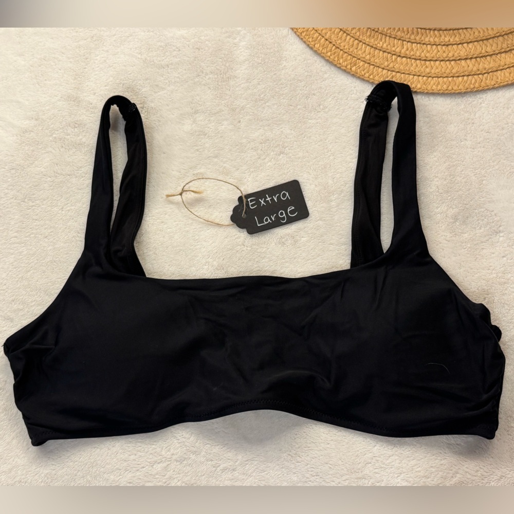 Aerie Black Bikini Top Size XL‎